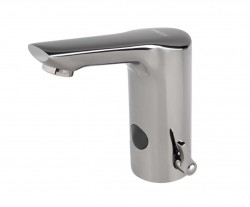 SANELA - Senzorové baterie Elektronická umývadlová batéria, sieťové napájanie, metal grey (SLU 76H)