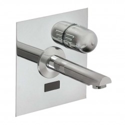 SANELA - Senzorové baterie Termostatická umývadlová batéria s elektronikou ALS, nástenná, dĺžka výtoku 170 mm, 9 V, chróm (SLU 04HT17B)