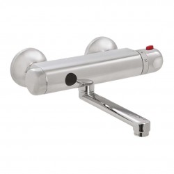 SANELA - Senzorové baterie Termostatická umývadlová batéria, so spodným ramienkom, batériové napájanie, chróm (SLU 25SB)