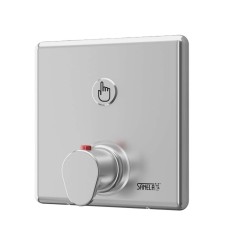 SANELA - Sprchová armatúra s piezo tlačidlom, s termostatom, nerezová (SLZA 20PTA)