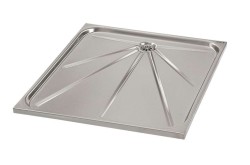 SANELA - Sprchová vanička z nehrdzavejúcej ocele, 700x700 mm, antislip (SLSN 06)