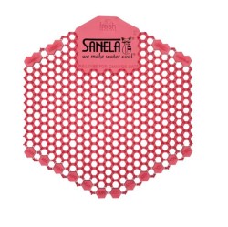 SANELA - Vonné sitko do pisoára kiwi/grep, červené (SLA 11A)