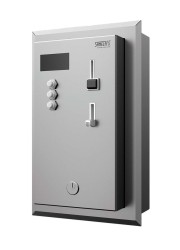 SANELA - Vstavaný mincový automat pre 4-12 spŕch, interaktívne ovládanie, antivandal, matná nerezová (SLZA 02KNZ)