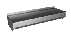 SANELA - Žľab z nehrdzavejúcej ocele hranatý, neopláštený, dĺžka 1250 mm, AISI-316L (SLUN 10L)