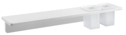 SAPHO - ABELINE polička + 2x pohár, 600, Rockstone, biela mat (AE602-0101-01)