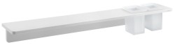 SAPHO - ABELINE polička + 2x pohár, 800, Rockstone, biela mat (AE802-0101-01)