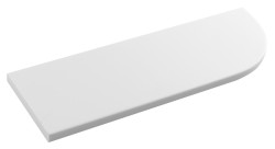 SAPHO - ABELINE rohová polička Rockstone 300x100, excentrická, biela mat (AE300-0101)