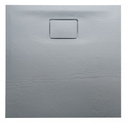 SAPHO - ACORA sprchová vanička,litaty mramor,štvorec 80x80x2,7cm, šedá,dekor kameň (AC021)