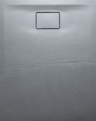 SAPHO - ACORA sprchová vanička,litý mramor,obdĺžnik 100x80x2,9cm, šedá,dekor kameň (AC023)