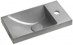 SAPHO - AGOS betónové umývadlo 40x22cm, ľavé/pravé, šedá pololesk (AS40017)