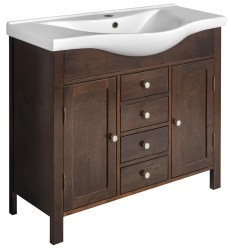 SAPHO - AMBRA umývadlová skrinka 96x82x34,5cm, morený smrek (AB1040)
