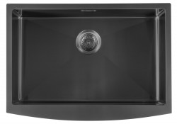 SAPHO - AMERICAN polozapustený nerezový drez 70x50cm, gun metal (ZN7050B)