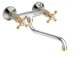 SAPHO - ANTEA nástenná batéria, chróm/zlato (3062)