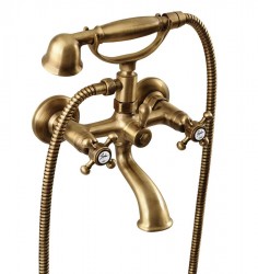 SAPHO - ANTEA nástenná vaňová batéria kompletná, bronz (3016)