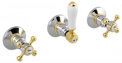 SAPHO - ANTEA podomietková sprchová batéria, 2 výstupy, chróm/zlato (SET305-102)