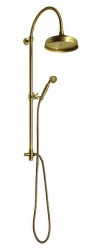 SAPHO - ANTEA sprchový stĺp k napojeniu na batériu, hlavová a ručná sprcha, bronz (SET036)