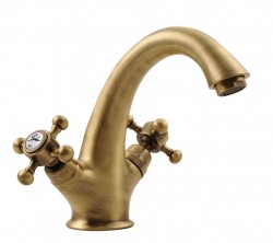 SAPHO - ANTEA stojánkova umývadlová batéria vysoká s výpusťou, bronz (3276)