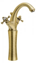 SAPHO - ANTEA stojánkova umývadlová batéria vysoká s výpusťou, výška 300, bronz (3276L)