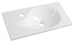 SAPHO - AQUA liaty mramor umývadlo 50,5x1,8x25cm, biela (10053)