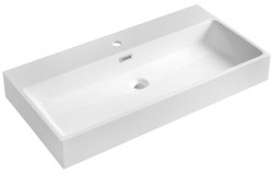 SAPHO - AQUATIC umývadlo, liaty mramor, 90x46cm, biela (AT090)