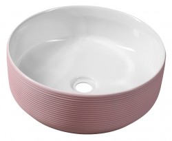 SAPHO - ARDEA keramické umývadlo na dosku, priemer 41 cm, ružová (AR041)