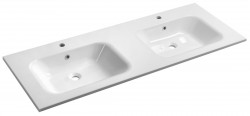 SAPHO - ARECA dvojumývadlo 141x51,5cm, liaty mramor, biela (AC141)