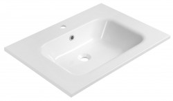 SAPHO - ARECA umývadlo, liaty mramor, 71x51,5cm, biela (AC071)