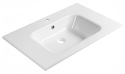 SAPHO - ARECA umývadlo, liaty mramor, 81x51,5cm, biela (AC081)