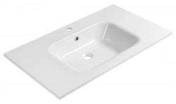 SAPHO - ARECA umývadloliaty mramor, 91x51,5cm, biela (AC091)