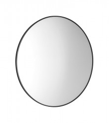 SAPHO - AROWANA guľaté zrkadlo v ráme priemer 60cm, čierna mat (AWB060)