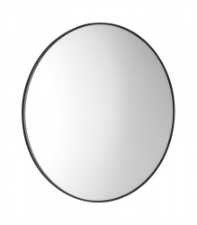 SAPHO - AROWANA guľaté zrkadlo v ráme priemer 70cm, čierna mat (AWB070)