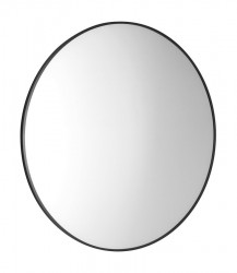 SAPHO - AROWANA guľaté zrkadlo v ráme priemer 80cm, čierna mat (AWB080)