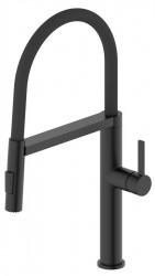 SAPHO - ATON stojanková drezová batéria so sprškou, čierna mat (EV125B)