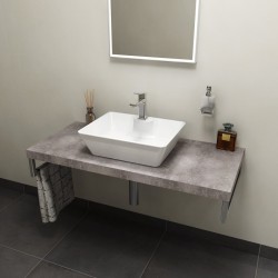 SAPHO - AVICE doska pod umývadlo 100x50cm, hrúbka 5cm, Cement (AV107)