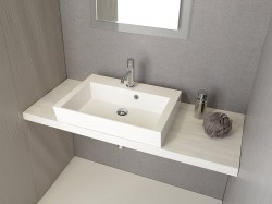 SAPHO - AVICE doska pod umývadlo 120x50cm, hrúbka 5cm, dub starobiely (AV125)