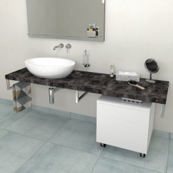 SAPHO - AVICE doska pod umývadlo 130x50cm, hrúbka 5cm, štiepaný kameň (AV139)