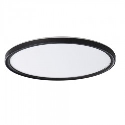 SAPHO - AZPO stropné LED svietidlo, priemer 420, 22W, 3000/4000/6000K, IP54, čierna mat (31517)