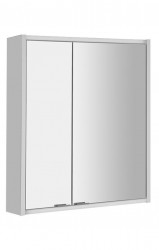 SAPHO - BATU zrkadlová galerka 60x71x155cm, 2x LED osvetlenie, biela biela (1141120)