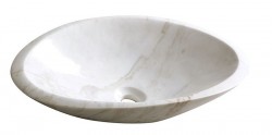 SAPHO - BLOK 16 kamenné umývadlo 58x14x38cm, biely mramor, leštený (2401-22)