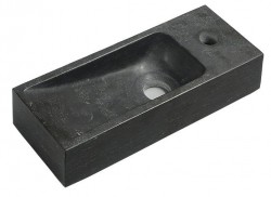SAPHO - BLOK kamenné umývadlo 38x14cm, čierny Antracit (2401-31)