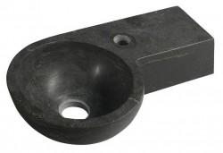 SAPHO - BLOK kamenné umývadlo 40x23cm, čierny Antracit (2401-32)