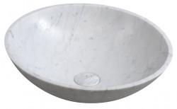 SAPHO - BLOK kamenné umývadlo Ø 42 cm, biela carrata mat (2401-42)