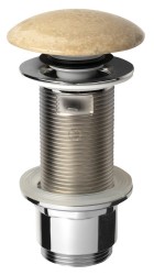 SAPHO - BLOK umyvadlová výpust 5/4“, click-clack, zátka leštěný béžový travertin (2401-901)
