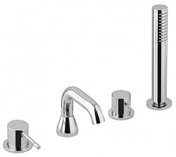 SAPHO - BLUE štvorprvková batéria na okraj vane, chróm (BUTECH4)