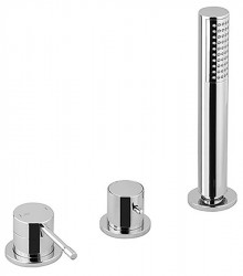 SAPHO - BLUE trojprvková batéria na okraj vane, chróm (BUTECH3)