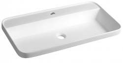 SAPHO - BRAHEA zápustné umývadlo, Rockstone, 75x39 cm, biela mat (BE775)