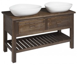 SAPHO - BRAND umývadlová skrinka 130x73x50cm, morený smrek (BA131S)