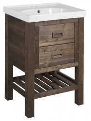 SAPHO - BRAND umývadlová skrinka 56x83x43cm, morený smrek (BA068S)