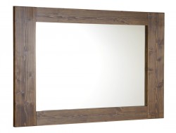 SAPHO - BRAND zrkadlo v drevenom ráme 1000x800, morený smrek (BA056S)