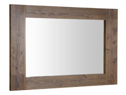 SAPHO - BRAND zrkadlo v drevenom ráme 100x80cm, morený smrek (BA056S)